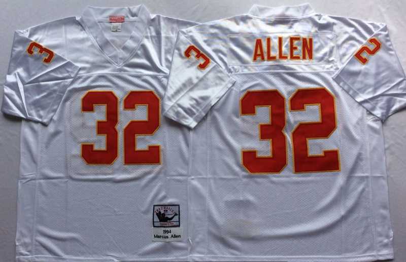 Men's Kansas City Chiefs #32 Marcus Allen White Throwback Stitched Football Jersey,We sell and wholesale Men's Kansas City Chiefs #32 Marcus Allen White Throwback Stitched Football Jersey on line form chian!
