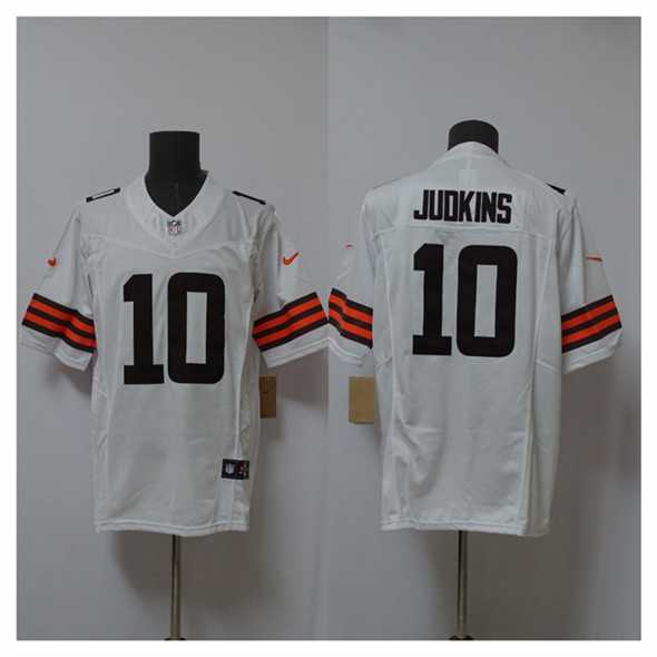 Men's Cleveland Browns #10 Quinshon Judkins White 2025 Draft F.U.S.E. Vapor Limited Stitched Jersey,We sell and wholesale Men's Cleveland Browns #10 Quinshon Judkins White 2025 Draft F.U.S.E. Vapor Limited Stitched Jersey on line form chian!