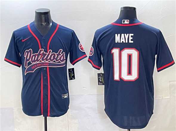 Men's New England Patriots #10 Drake Maye Navy With Path Cool Base Stitched Baseball Jersey,We sell and wholesale Men's New England Patriots #10 Drake Maye Navy With Path Cool Base Stitched Baseball Jersey on line form chian!