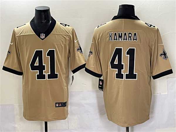 Men's New Orleans Saints #41 Alvin Kamara Gold Alternate Vapor Limited Stitched Jersey,We sell and wholesale Men's New Orleans Saints #41 Alvin Kamara Gold Alternate Vapor Limited Stitched Jersey on line form chian!
