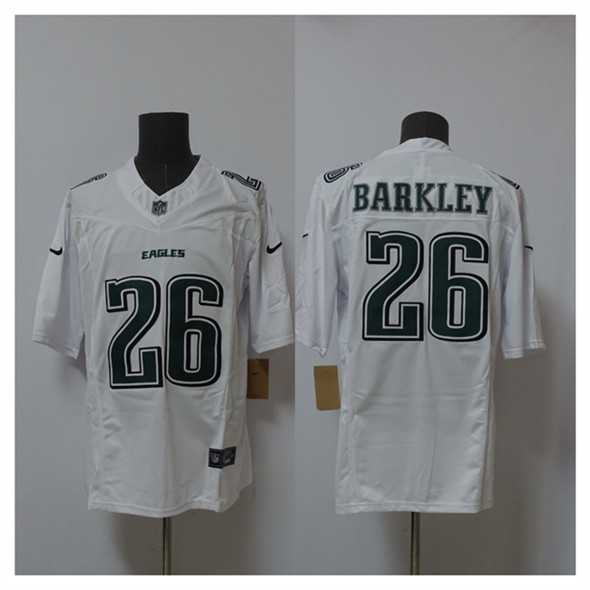 Men's Philadelphia Eagles #26 Saquon Barkley White 2024 F.U.S.E. Vapor Untouchable Limited Throwback Stitched Jersey,We sell and wholesale Men's Philadelphia Eagles #26 Saquon Barkley White 2024 F.U.S.E. Vapor Untouchable Limited Throwback Stitched Jersey on line form chian!