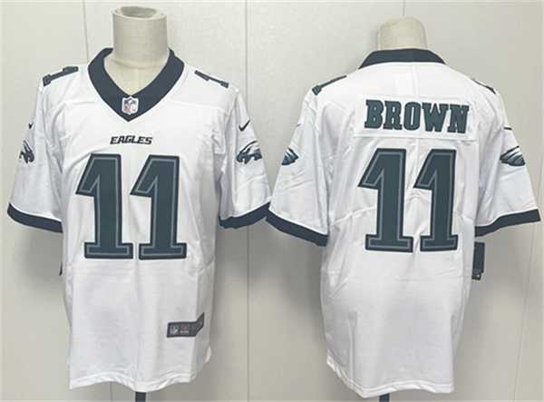 Men's Philadelphia Eagles #11 A.J. Brown White 2024 New Vapor Untouchable Limited Stitched Jersey,We sell and wholesale Men's Philadelphia Eagles #11 A.J. Brown White 2024 New Vapor Untouchable Limited Stitched Jersey on line form chian!
