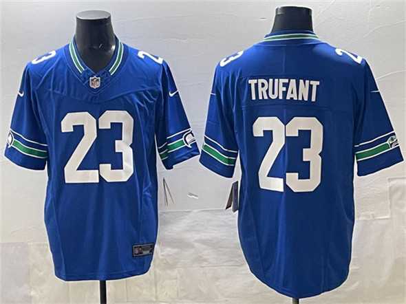 Men's Seattle Seahawks #23 Marcus Trufant Royal 2024 F.U.S.E. Throwback Vapor Limited Stitched Jersey,We sell and wholesale Men's Seattle Seahawks #23 Marcus Trufant Royal 2024 F.U.S.E. Throwback Vapor Limited Stitched Jersey on line form chian!