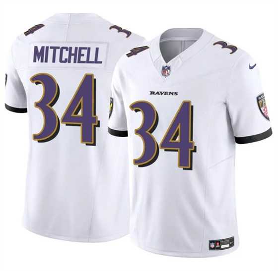 Men & Women & Youth Baltimore Ravens #34 Keaton Mitchell White 2025 F.U.S.E. Vapor Limited Jersey,We sell and wholesale Men & Women & Youth Baltimore Ravens #34 Keaton Mitchell White 2025 F.U.S.E. Vapor Limited Jersey on line form chian!