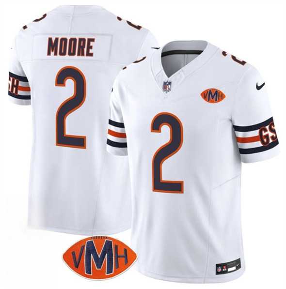 Men & Women & Youth Chicago Bears #2 D.J. Moore White 2025 F.U.S.E. With VMH Patch Vapor Untouchable Limited Stitched Jersey,We sell and wholesale Men & Women & Youth Chicago Bears #2 D.J. Moore White 2025 F.U.S.E. With VMH Patch Vapor Untouchable Limited Stitched Jersey on line form chian!