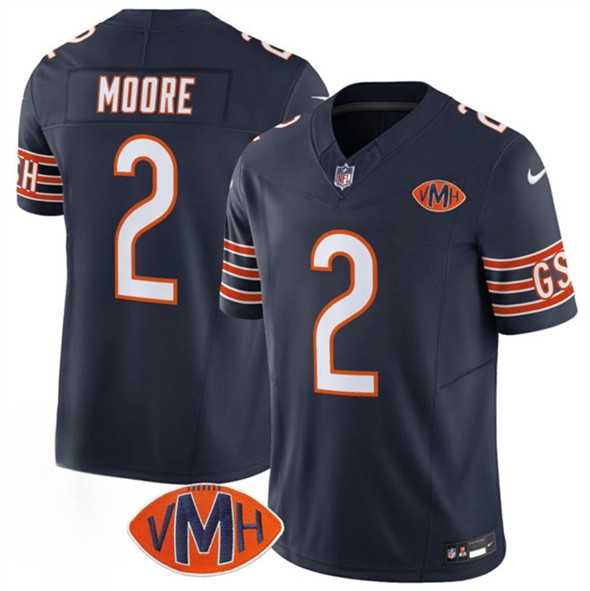 Men & Women & Youth Chicago Bears #2 D.J. Moore Navy 2025 F.U.S.E. With VMH Patch Vapor Untouchable Limited Stitched Jersey,We sell and wholesale Men & Women & Youth Chicago Bears #2 D.J. Moore Navy 2025 F.U.S.E. With VMH Patch Vapor Untouchable Limited Stitched Jersey on line form chian!