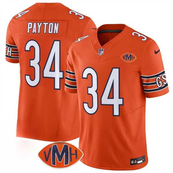 Men & Women & Youth Chicago Bears #34 Walter Payton Orange 2025 F.U.S.E. With VMH Patch Vapor Untouchable Limited Stitched Jersey,We sell and wholesale Men & Women & Youth Chicago Bears #34 Walter Payton Orange 2025 F.U.S.E. With VMH Patch Vapor Untouchable Limited Stitched Jersey on line form chian!