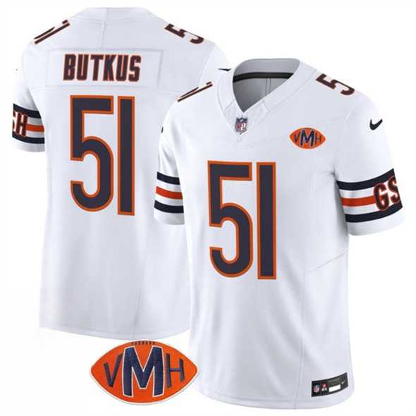 Men & Women & Youth Chicago Bears #51 Dick Butkus White 2025 F.U.S.E. With VMH Patch Vapor Untouchable Limited Stitched Jersey,We sell and wholesale Men & Women & Youth Chicago Bears #51 Dick Butkus White 2025 F.U.S.E. With VMH Patch Vapor Untouchable Limited Stitched Jersey on line form chian!