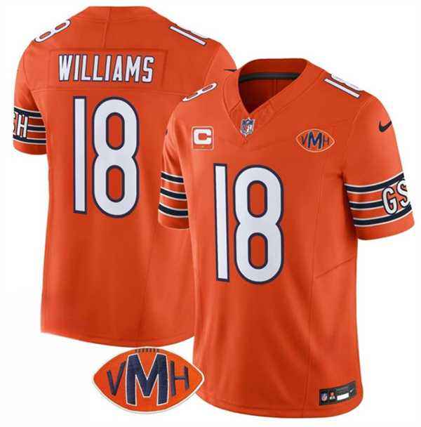 Men & Women & Youth Chicago Bears #18 Caleb Williams Orange 2025 F.U.S.E. With 1-Star C Patch And VMH Patch Vapor Untouchable Limited Stitched Jersey,We sell and wholesale Men & Women & Youth Chicago Bears #18 Caleb Williams Orange 2025 F.U.S.E. With 1-Star C Patch And VMH Patch Vapor Untouchable Limited Stitched Jersey on line form chian!