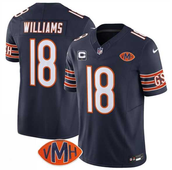 Men & Women & Youth Chicago Bears #18 Caleb Williams Navy 2025 F.U.S.E. With 1-Star C Patch And VMH Patch Vapor Untouchable Limited Stitched Jersey,We sell and wholesale Men & Women & Youth Chicago Bears #18 Caleb Williams Navy 2025 F.U.S.E. With 1-Star C Patch And VMH Patch Vapor Untouchable Limited Stitched Jersey on line form chian!