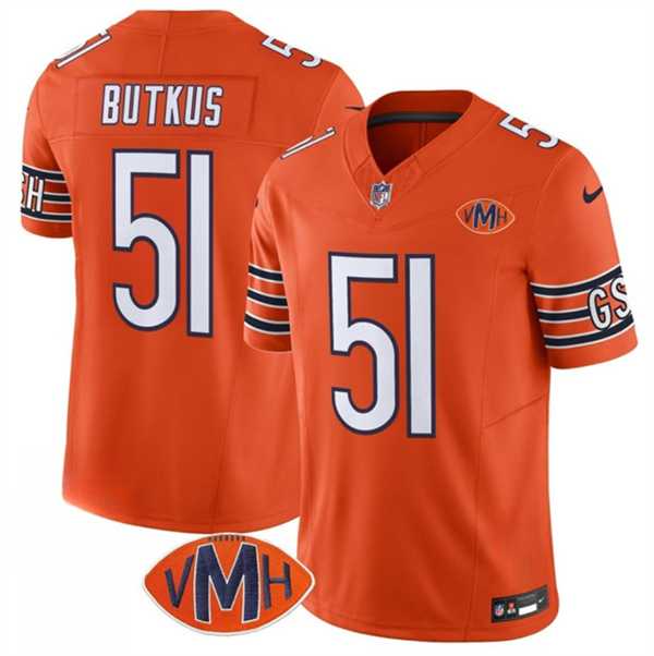 Men & Women & Youth Chicago Bears #51 Dick Butkus Orange 2025 F.U.S.E. With VMH Patch Vapor Untouchable Limited Stitched Jersey,We sell and wholesale Men & Women & Youth Chicago Bears #51 Dick Butkus Orange 2025 F.U.S.E. With VMH Patch Vapor Untouchable Limited Stitched Jersey on line form chian!