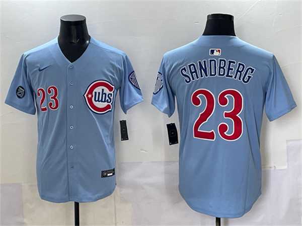 Men's Chicago Cubs #23 Ryne Sandberg Blue 'Ryne Sandberg Tribute' Vapor Limited V2 Stitched Jersey,We sell and wholesale Men's Chicago Cubs #23 Ryne Sandberg Blue 'Ryne Sandberg Tribute' Vapor Limited V2 Stitched Jersey on line form chian!