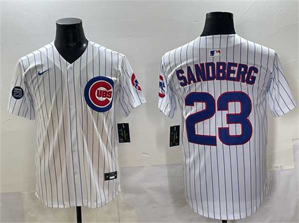 Men's Chicago Cubs #23 Ryne Sandberg White Pinstripe 'Ryne Sandberg Tribute' Vapor Limited V2 Stitched Jersey,We sell and wholesale Men's Chicago Cubs #23 Ryne Sandberg White Pinstripe 'Ryne Sandberg Tribute' Vapor Limited V2 Stitched Jersey on line form chian!