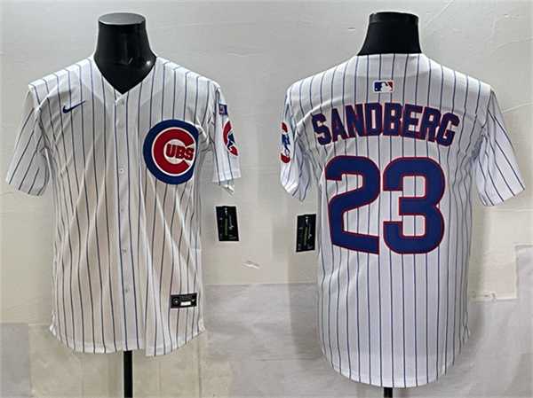 Men's Chicago Cubs #23 Ryne Sandberg White Pinstripe 'Ryne Sandberg Tribute' Vapor Limited V3 Stitched Jersey,We sell and wholesale Men's Chicago Cubs #23 Ryne Sandberg White Pinstripe 'Ryne Sandberg Tribute' Vapor Limited V3 Stitched Jersey on line form chian!