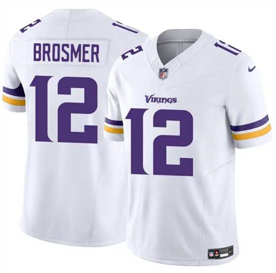 Men & Women & Youth Minnesota Vikings #12 Max Brosmer White 2025 F.U.S.E. Vapor Untouchable Limited Stitched Jersey,We sell and wholesale Men & Women & Youth Minnesota Vikings #12 Max Brosmer White 2025 F.U.S.E. Vapor Untouchable Limited Stitched Jersey on line form chian!
