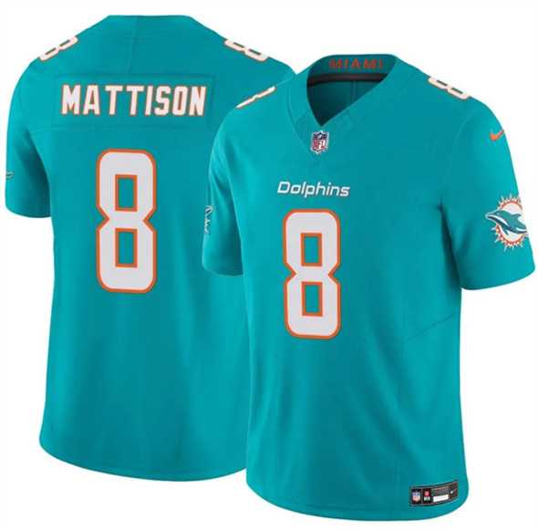 Men & Women & Youth Miami Dolphins #8 Alexander Mattison Aqua 2025 F.U.S.E. Vapor Limited Stitched Jersey,We sell and wholesale Men & Women & Youth Miami Dolphins #8 Alexander Mattison Aqua 2025 F.U.S.E. Vapor Limited Stitched Jersey on line form chian!