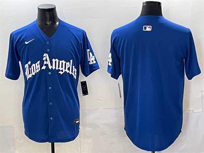 Men's Los Angeles Dodgers Blank Blue 2025 LA Gothic Style With Fernando Patch Vapor Premier Limited Stitched Jersey,We sell and wholesale Men's Los Angeles Dodgers Blank Blue 2025 LA Gothic Style With Fernando Patch Vapor Premier Limited Stitched Jersey on line form chian!