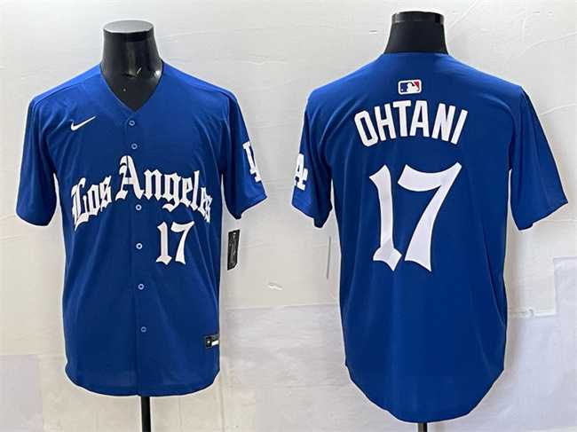 Men's Los Angeles Dodgers #17 Shohei Ohtani Blue 2025 LA Gothic Style With Fernando Patch Vapor Premier Limited Stitched Jersey,We sell and wholesale Men's Los Angeles Dodgers #17 Shohei Ohtani Blue 2025 LA Gothic Style With Fernando Patch Vapor Premier Limited Stitched Jersey on line form chian!