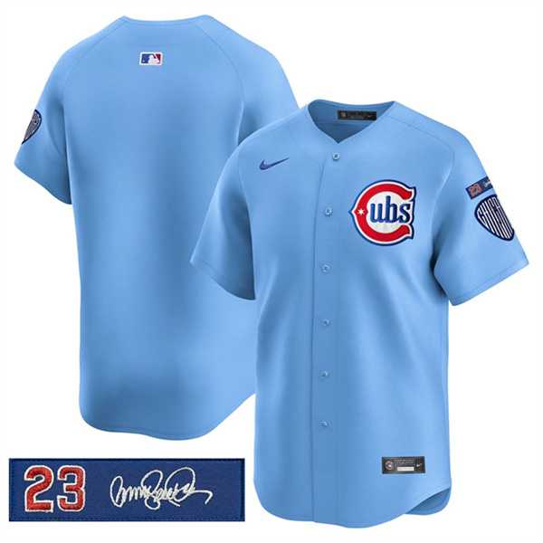 Men's Chicago Cubs Blank Blue 'Ryne Sandberg Tribute' Vapor Limited V3 Stitched Jersey Dzhi,We sell and wholesale Men's Chicago Cubs Blank Blue 'Ryne Sandberg Tribute' Vapor Limited V3 Stitched Jersey Dzhi on line form chian!