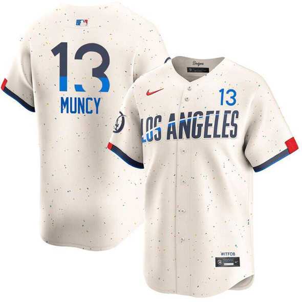 Men's Los Angeles Dodgers #13 Max Muncy Cream 2024 City Connect Limited Stitched Jersey Dzhi,We sell and wholesale Men's Los Angeles Dodgers #13 Max Muncy Cream 2024 City Connect Limited Stitched Jersey Dzhi on line form chian!