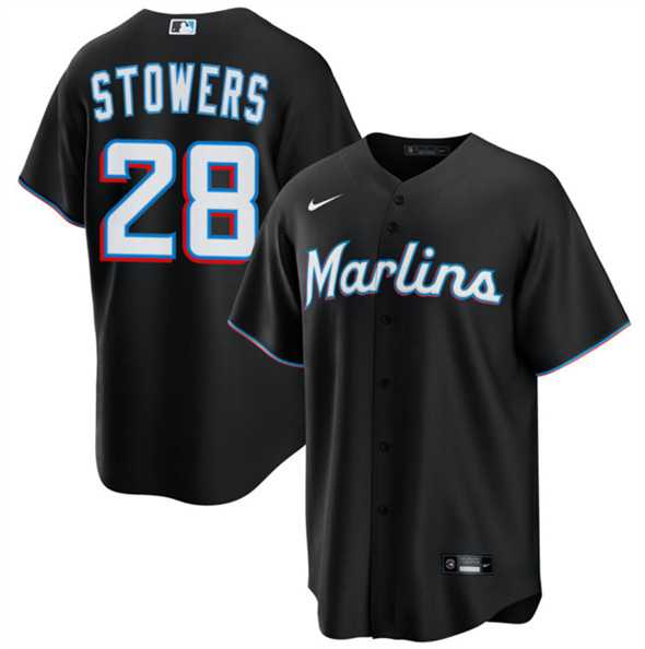 Men's Miami Marlins #28 Kyle Stowers Black Cool Base Stitched Jersey Dzhi,We sell and wholesale Men's Miami Marlins #28 Kyle Stowers Black Cool Base Stitched Jersey Dzhi on line form chian!