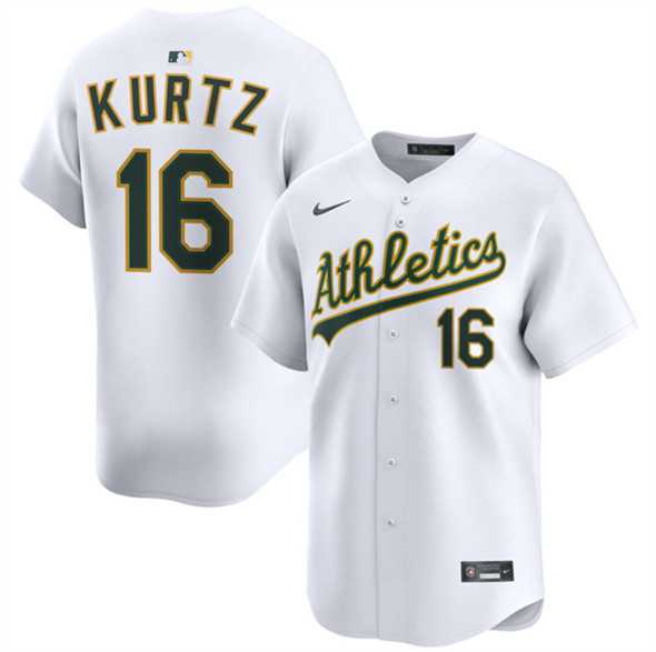 Men's Oakland Athletics #16 Nick Kurtz White 2024 Home Limited Stitched Jersey Dzhi,We sell and wholesale Men's Oakland Athletics #16 Nick Kurtz White 2024 Home Limited Stitched Jersey Dzhi on line form chian!