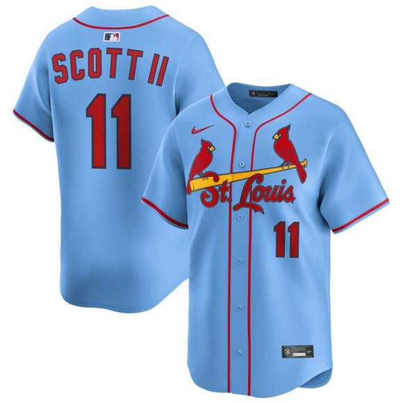 Men's St. Louis Cardinals #11 Victor Scott II Light Blue Alternate Limited Stitched Jersey Dzhi,We sell and wholesale Men's St. Louis Cardinals #11 Victor Scott II Light Blue Alternate Limited Stitched Jersey Dzhi on line form chian!