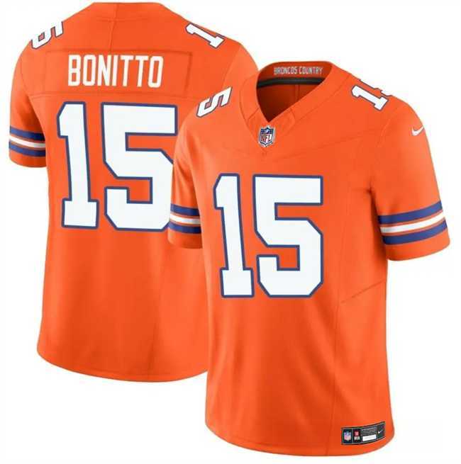 Men & Women & Youth Denver Broncos #15 Nik Bonitto Orange F.U.S.E. Mile High Collection 1977 Throwback Vapor Limited Stitched Jersey,We sell and wholesale Men & Women & Youth Denver Broncos #15 Nik Bonitto Orange F.U.S.E. Mile High Collection 1977 Throwback Vapor Limited Stitched Jersey on line form chian!