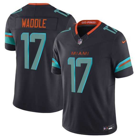 Men's Miami Dolphins #17 Jaylen Waddle Black 2025 F.U.S.E. 'Rivalries' Vapor Limited Football Stitched Jersey Dzhi,We sell and wholesale Men's Miami Dolphins #17 Jaylen Waddle Black 2025 F.U.S.E. 'Rivalries' Vapor Limited Football Stitched Jersey Dzhi on line form chian!