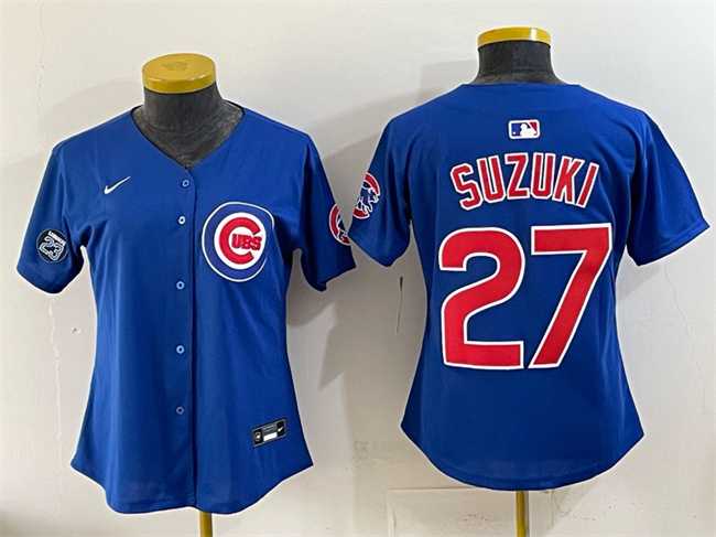 Women's Chicago Cubs #27 Seiya Suzuki Royal 'Ryne Sandberg Tribute' Vapor Limited V2 Stitched Jersey,We sell and wholesale Women's Chicago Cubs #27 Seiya Suzuki Royal 'Ryne Sandberg Tribute' Vapor Limited V2 Stitched Jersey on line form chian!