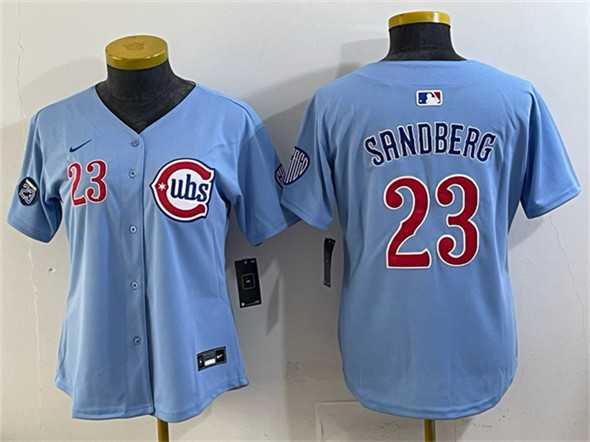 Women's Chicago Cubs #23 Ryne Sandberg Blue 'Ryne Sandberg Tribute' Vapor Limited V2 Stitched Jersey,We sell and wholesale Women's Chicago Cubs #23 Ryne Sandberg Blue 'Ryne Sandberg Tribute' Vapor Limited V2 Stitched Jersey on line form chian!