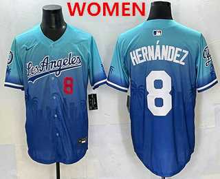 Women's Los Angeles Dodgers #8 Enrique Hernandez Blue 2025 City Connect Limited Stitched Jersey,We sell and wholesale Women's Los Angeles Dodgers #8 Enrique Hernandez Blue 2025 City Connect Limited Stitched Jersey on line form chian!