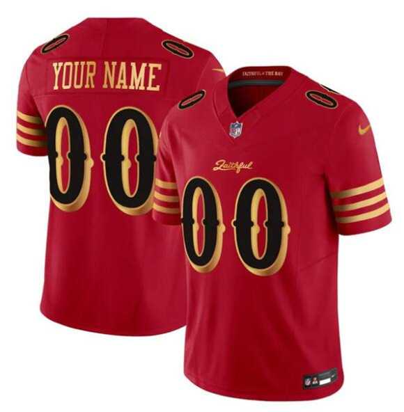 Men's San Francisco 49ers Active Player Custom Red Gold 2025 F.U.S.E. 'Rivalries' Vapor Limited Stitched Jersey,We sell and wholesale Men's San Francisco 49ers Active Player Custom Red Gold 2025 F.U.S.E. 'Rivalries' Vapor Limited Stitched Jersey on line form chian!