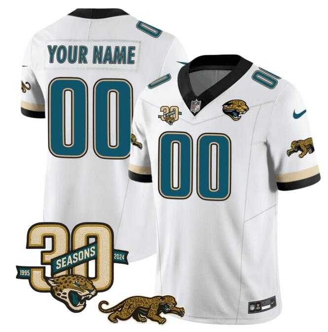 Men's Jacksonville Jaguars Active Player Custom White F.U.S.E. With 30th Seasons Patch Vapor Limited Stitched Jersey,We sell and wholesale Men's Jacksonville Jaguars Active Player Custom White F.U.S.E. With 30th Seasons Patch Vapor Limited Stitched Jersey on line form chian!