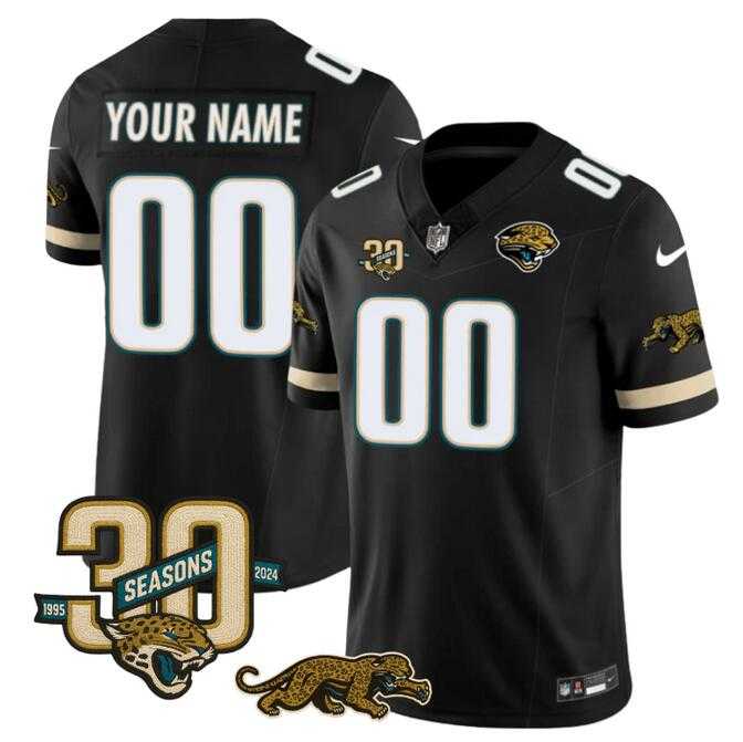 Men's Jacksonville Jaguars Active Player Custom Black F.U.S.E. With 30th Seasons Patch Vapor Limited Stitched Jersey,We sell and wholesale Men's Jacksonville Jaguars Active Player Custom Black F.U.S.E. With 30th Seasons Patch Vapor Limited Stitched Jersey on line form chian!