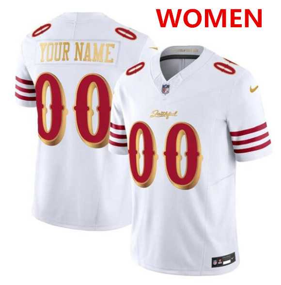 Women's San Francisco 49ers ACTIVE PLAYER Custom White Gold 2025 F.U.S.E. 'Rivalries' Vapor Limited Stitched Jersey,We sell and wholesale Women's San Francisco 49ers ACTIVE PLAYER Custom White Gold 2025 F.U.S.E. 'Rivalries' Vapor Limited Stitched Jersey on line form chian!