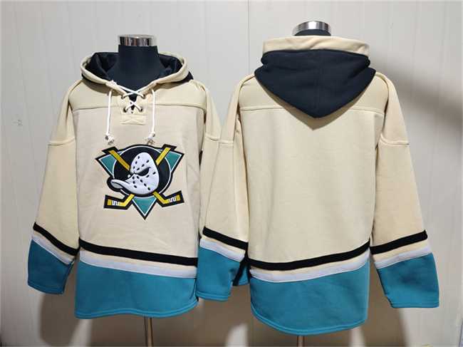 Men's Anaheim Ducks Blank Cream Ageless Must-Have Lace-Up Pullover Hoodie,We sell and wholesale Men's Anaheim Ducks Blank Cream Ageless Must-Have Lace-Up Pullover Hoodie on line form chian!