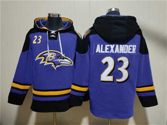 Men's Baltimore Ravens #23 Jaire Alexander Ageless Must-Have Lace-Up Pullover Hoodie,We sell and wholesale Men's Baltimore Ravens #23 Jaire Alexander Ageless Must-Have Lace-Up Pullover Hoodie on line form chian!