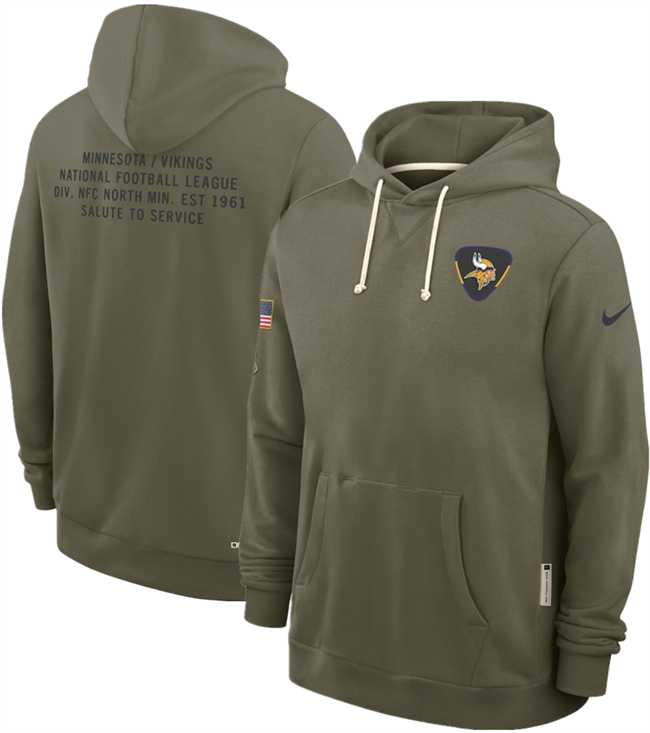 Men's Minnesota Vikings Olive 2025 Salute to Service Pullover Hoodie,We sell and wholesale Men's Minnesota Vikings Olive 2025 Salute to Service Pullover Hoodie on line form chian!