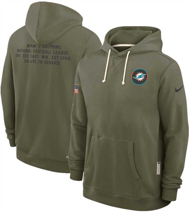 Men's Miami Dolphins Olive 2025 Salute to Service Pullover Hoodie,We sell and wholesale Men's Miami Dolphins Olive 2025 Salute to Service Pullover Hoodie on line form chian!
