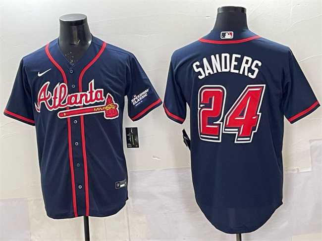 Men's Atlanta Braves #24 Deion Sanders Navy 2025 Speedway Classic Alternate Stitched Jersey,We sell and wholesale Men's Atlanta Braves #24 Deion Sanders Navy 2025 Speedway Classic Alternate Stitched Jersey on line form chian!