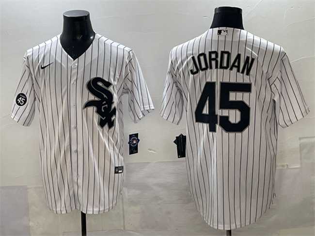Men's Chicago White Sox #45 Michael Jordan White With Patch Cool Base Stitched Jersey,We sell and wholesale Men's Chicago White Sox #45 Michael Jordan White With Patch Cool Base Stitched Jersey on line form chian!