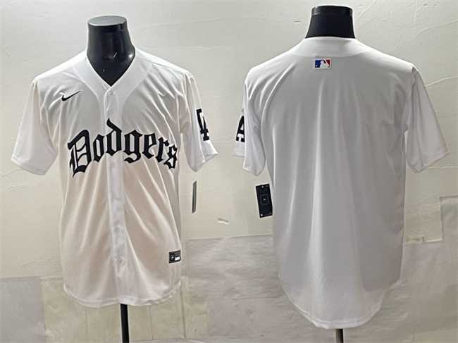 Men's Los Angeles Dodgers Blank White 2025 LA Gothic Style Vapor Premier Limited Stitched Jersey,We sell and wholesale Men's Los Angeles Dodgers Blank White 2025 LA Gothic Style Vapor Premier Limited Stitched Jersey on line form chian!