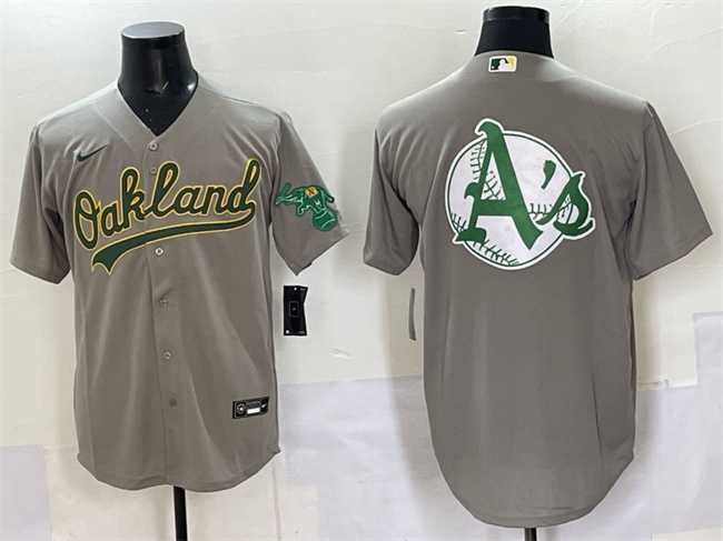 Men's Oakland Athletics Team Big Logo Grey Cool Base Stitched Jersey,We sell and wholesale Men's Oakland Athletics Team Big Logo Grey Cool Base Stitched Jersey on line form chian!