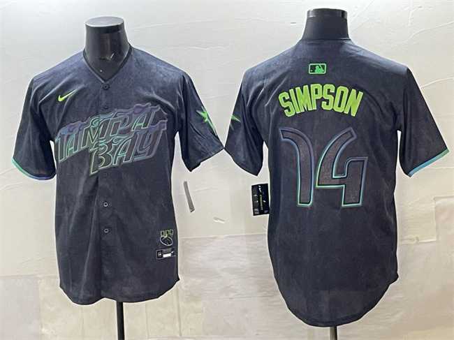 Men's Tampa Bay Rays #14 Chandler Simpson Charcoal 2024 City Connect Limited Stitched Jersey,We sell and wholesale Men's Tampa Bay Rays #14 Chandler Simpson Charcoal 2024 City Connect Limited Stitched Jersey on line form chian!