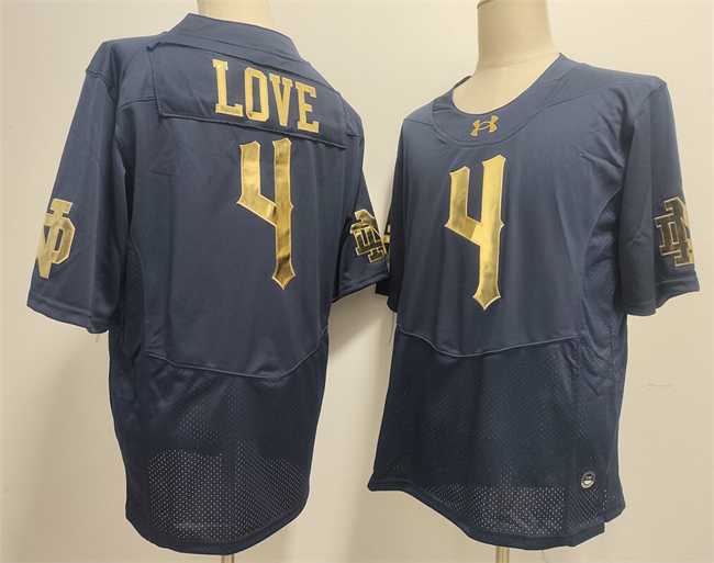 Men's Notre Dame Fighting Irish #4 Jeremiyah Love Navy With Name Limited Stitched Jersey,We sell and wholesale Men's Notre Dame Fighting Irish #4 Jeremiyah Love Navy With Name Limited Stitched Jersey on line form chian!