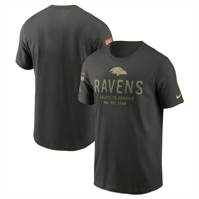 Men's Baltimore Ravens Forest Green 2025 Salute to Service Sideline Primary Edge Dri-FIT T-Shirt,We sell and wholesale Men's Baltimore Ravens Forest Green 2025 Salute to Service Sideline Primary Edge Dri-FIT T-Shirt on line form chian!