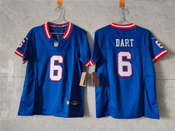 Women's New York Giants #6 Jaxson Dart Blue F.U.S.E. Throwback Limited Stitched Jersey,We sell and wholesale Women's New York Giants #6 Jaxson Dart Blue F.U.S.E. Throwback Limited Stitched Jersey on line form chian!