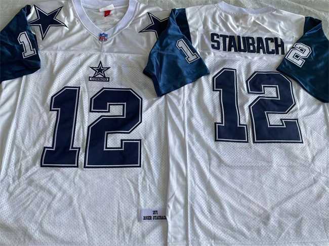 Men's Dallas Cowboys #12 Roger Staubach White Throwback Stitched Jersey,We sell and wholesale Men's Dallas Cowboys #12 Roger Staubach White Throwback Stitched Jersey on line form chian!