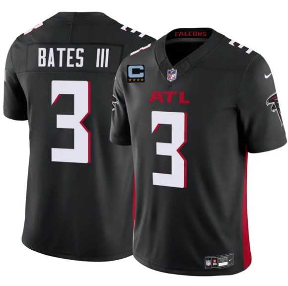 Men's Atlanta Falcons #3 Jesse Bates III Black 2025 F.U.S.E With 4-Star C Patch Vapor Untouchable Limited Stitched Jersey Dzhi,We sell and wholesale Men's Atlanta Falcons #3 Jesse Bates III Black 2025 F.U.S.E With 4-Star C Patch Vapor Untouchable Limited Stitched Jersey Dzhi on line form chian!